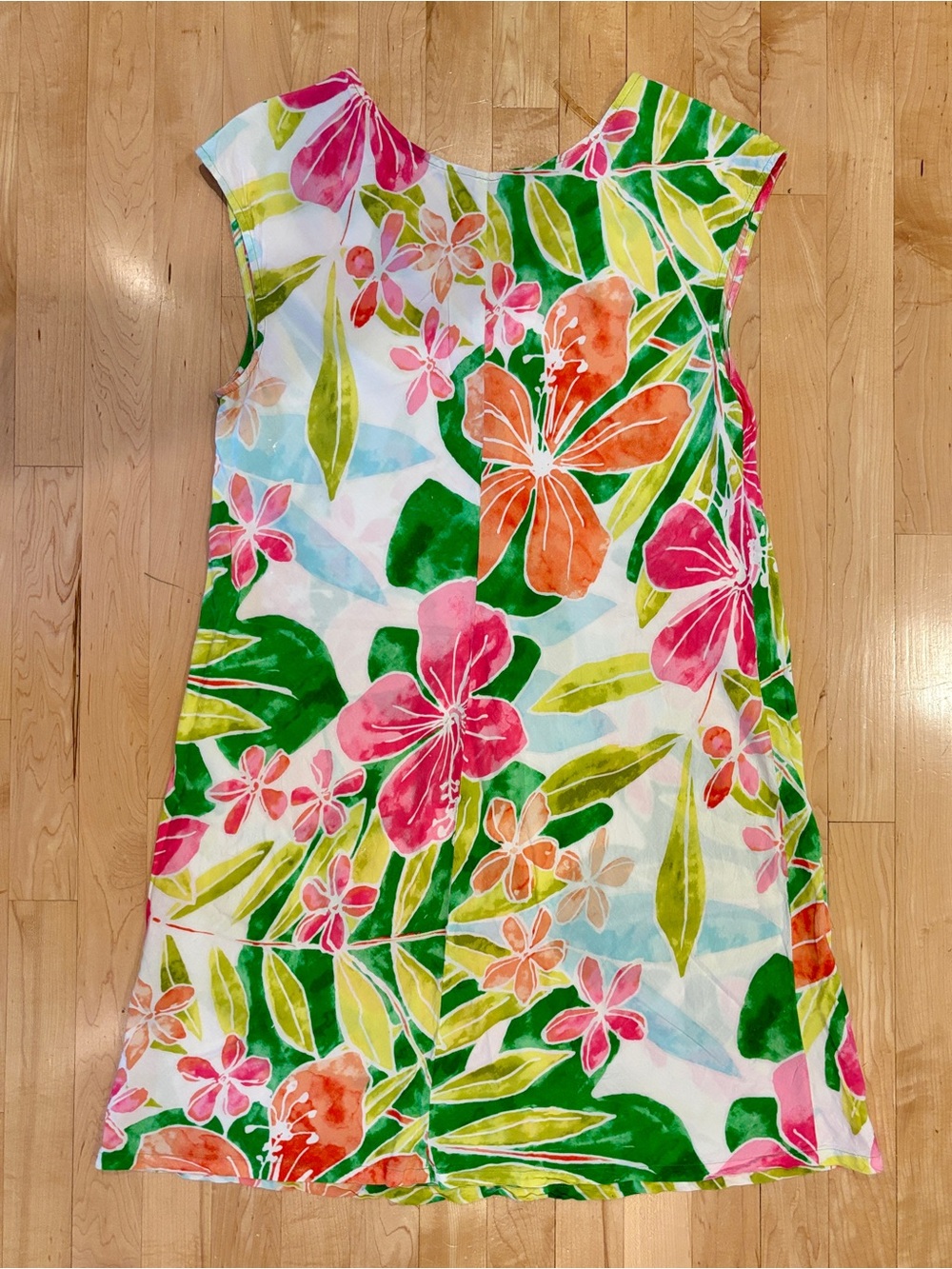 Jams World Floral “Sherry” Dress Pink, Blue Orange & Green “Waoili” Pattern - XL - Picture 8 of 12